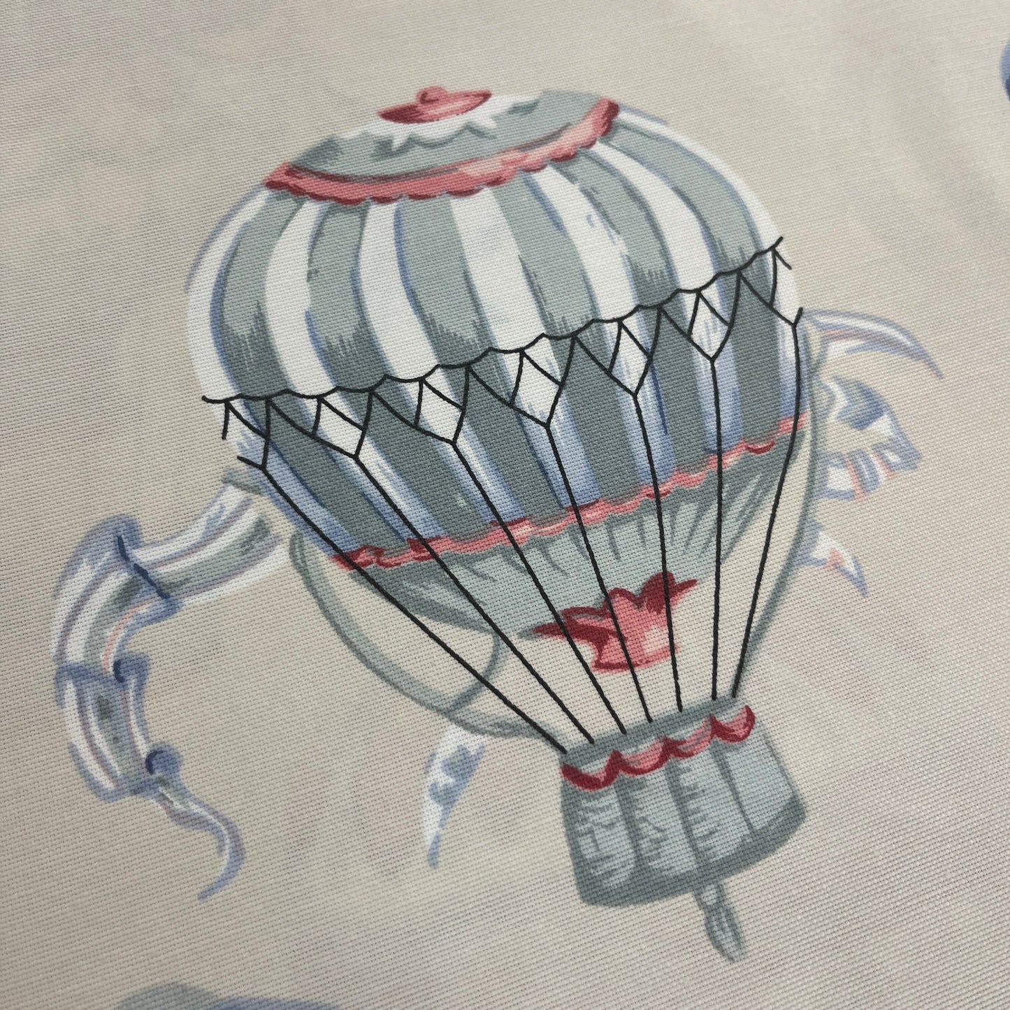 Toile Déperlante Premium - Montgolfière Écru Tissu Ameublement MYTISSUS