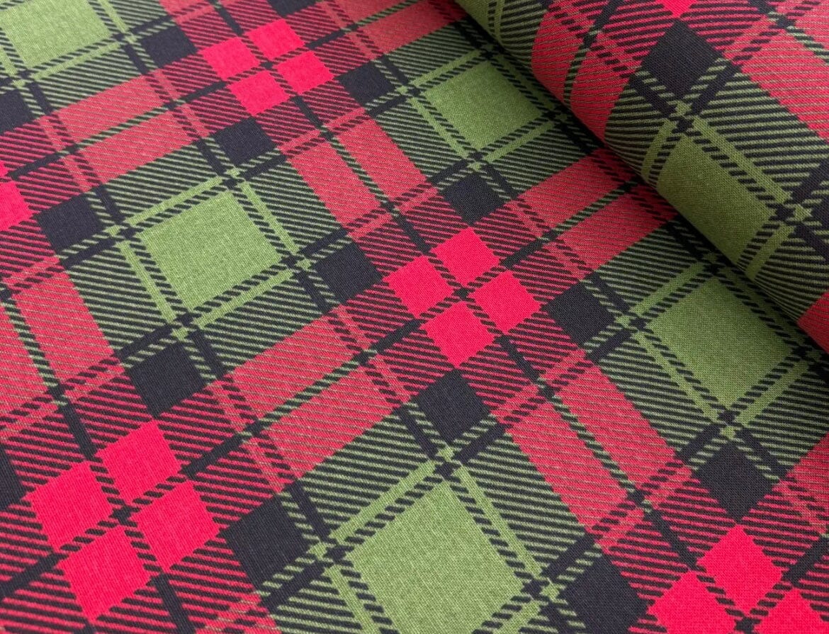 Toile Déperlante Premium - Noël en Écosse Tissu Ameublement MYTISSUS