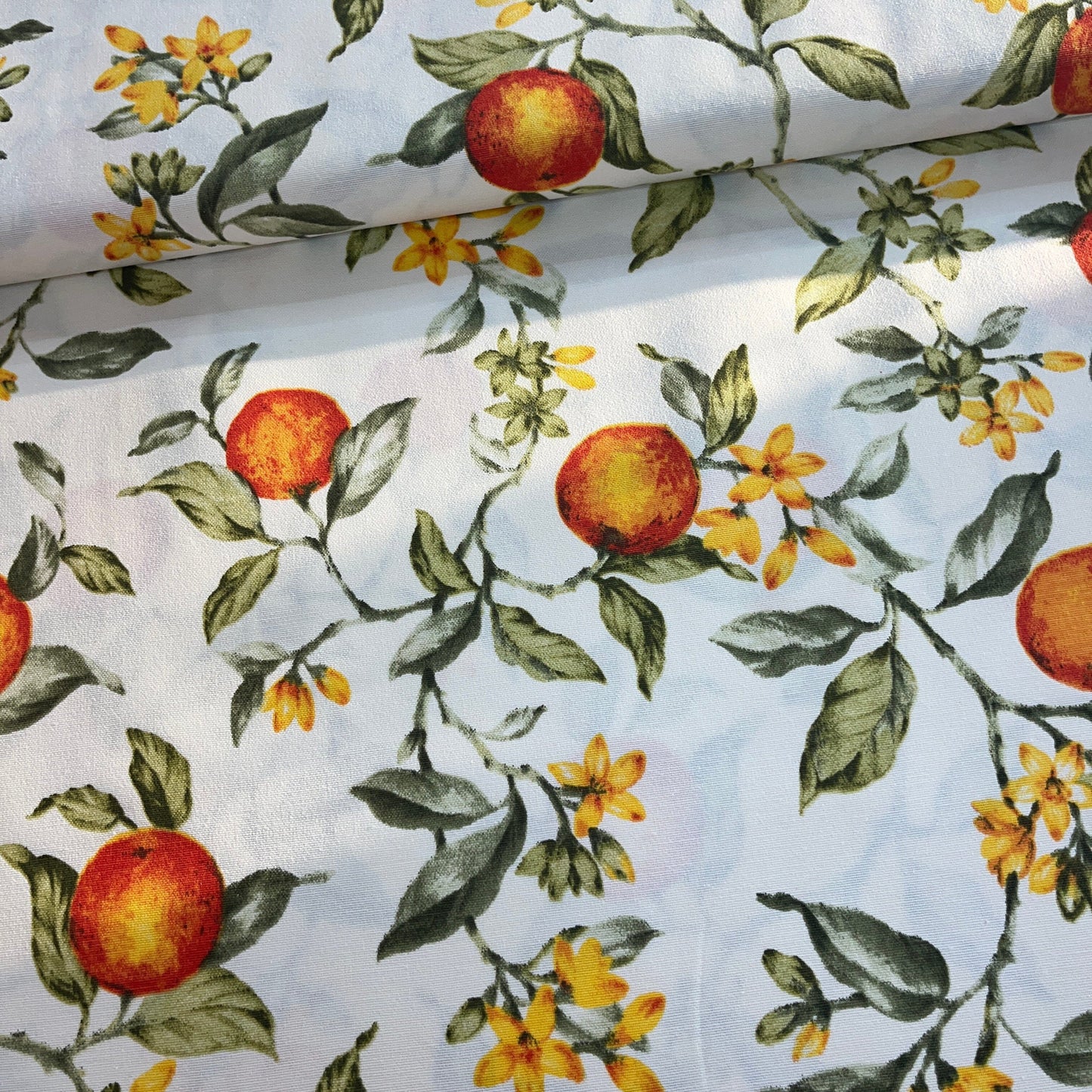 Toile Déperlante Premium - Orangers Tissu Ameublement MYTISSUS