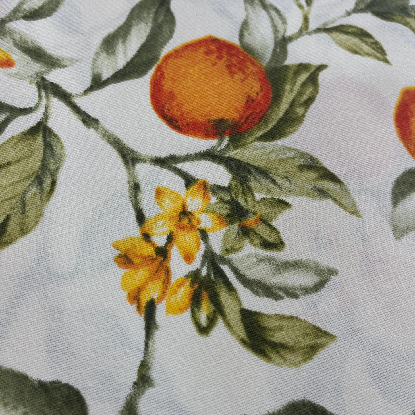 Toile Déperlante Premium - Orangers Tissu Ameublement MYTISSUS
