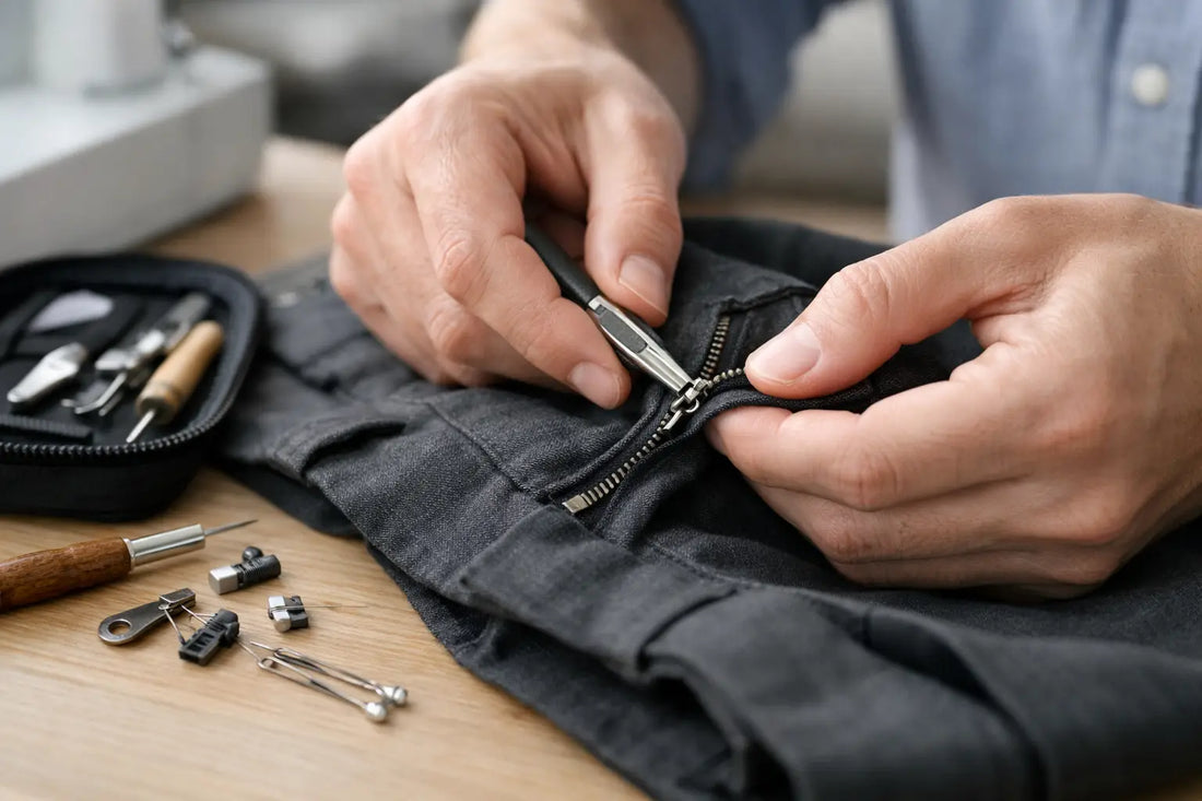 Réparer fermeture éclair pantalon facilement