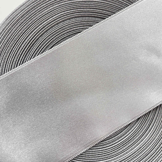 Grand Ruban Satin Couture Pro - Largeur 60mm (6cm) - Haute Résistance & Anti-Effilochage-Ruban-MYTISSUS-Gris-MYTISSUS