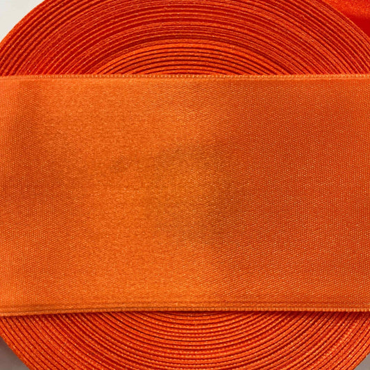 Grand Ruban Satin Couture Pro - Largeur 60mm (6cm) - Haute Résistance & Anti-Effilochage-Ruban-MYTISSUS-Orange-MYTISSUS