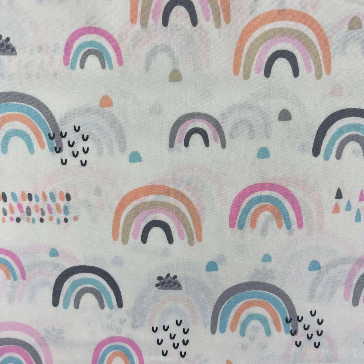 Coupon 100 % Coton 1m x 1m20 - Arc-En-Ciel Coloré - 7,77 €-Boutique MyTissus Marckolsheim Alsace