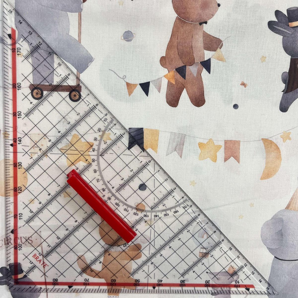 Coupon 100 % Coton 1m x 1m20 - Animaux au Cirque - 7,77 €-Boutique MyTissus Marckolsheim Alsace