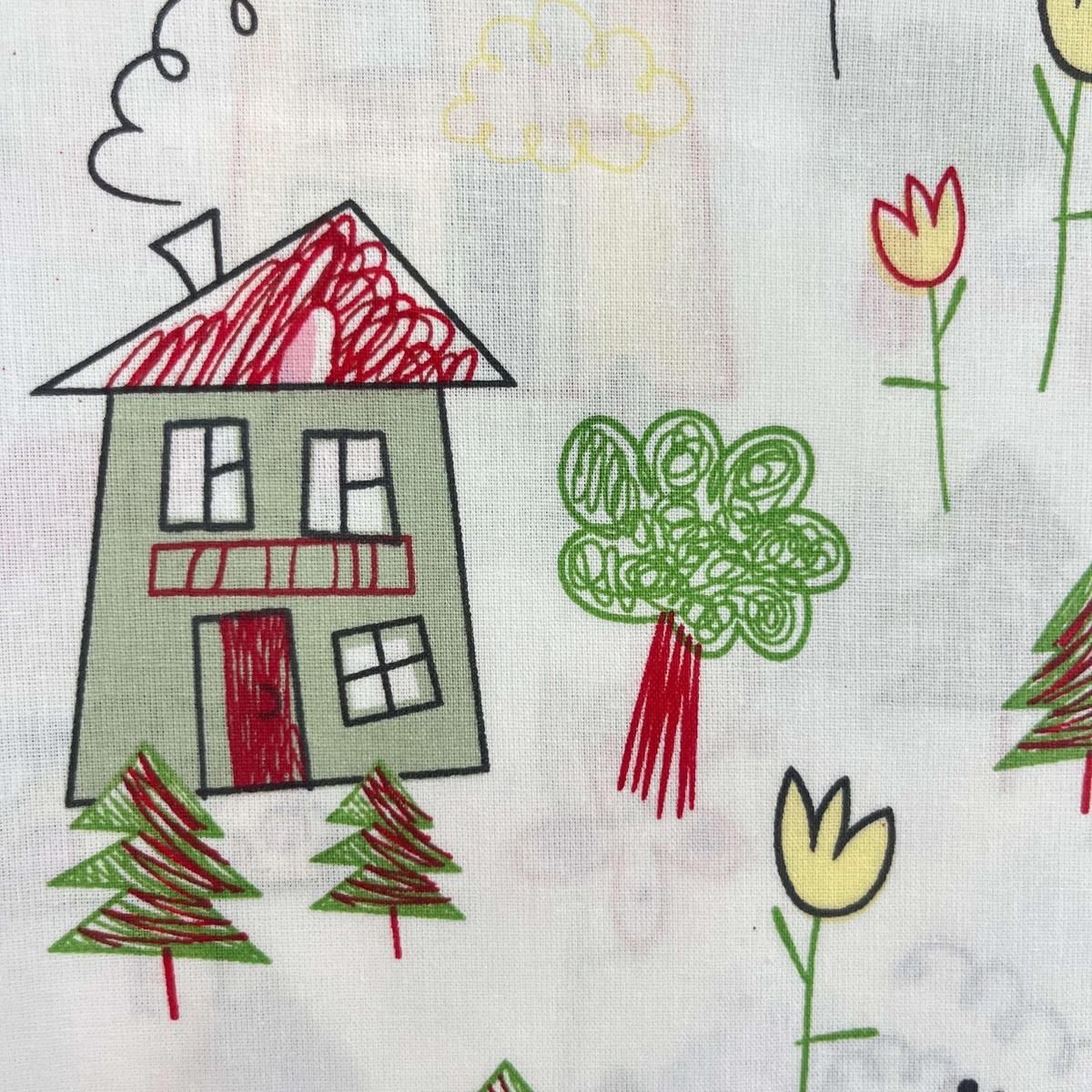 Coupon 100 % Coton 1m x 1m20 - Dessins Colorés - 7,77 €-Boutique MyTissus Marckolsheim Alsace