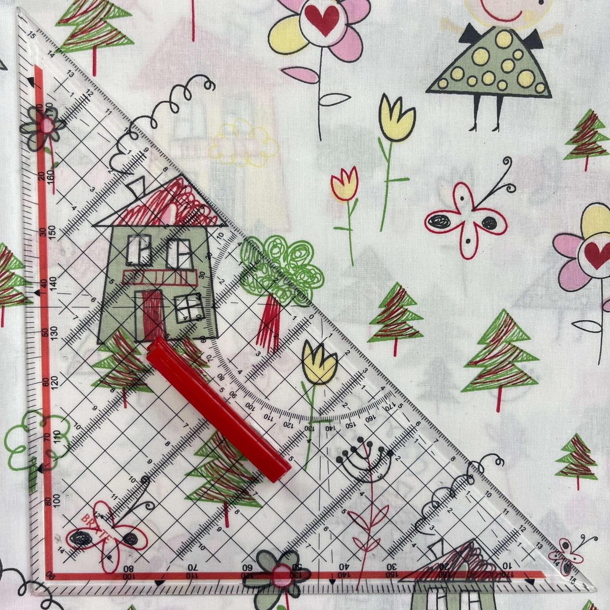 Coupon 100 % Coton 1m x 1m20 - Dessins Colorés - 7,77 €-Boutique MyTissus Marckolsheim Alsace