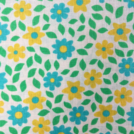 Le Coupon 120x100 Mytissus® - Fleurs Jaunes pour Déco et Mode - Boutique MyTissus Marckolsheim Alsace