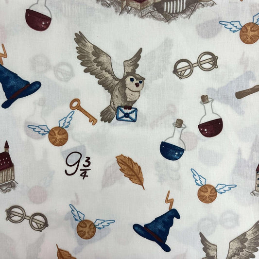 Coupon 100 % Coton 1m x 1m20 - Style Harry Potter Magie - 7,77 €-Boutique MyTissus Marckolsheim Alsace