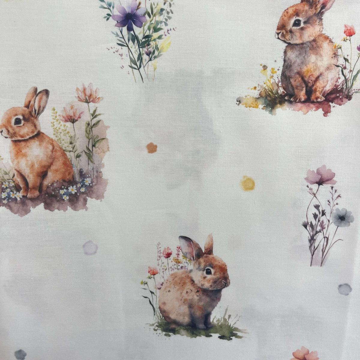 Coupon 100 % Coton 1m x 1m20 - Lapin Coloré - 7,77 €-Boutique MyTissus Marckolsheim Alsace