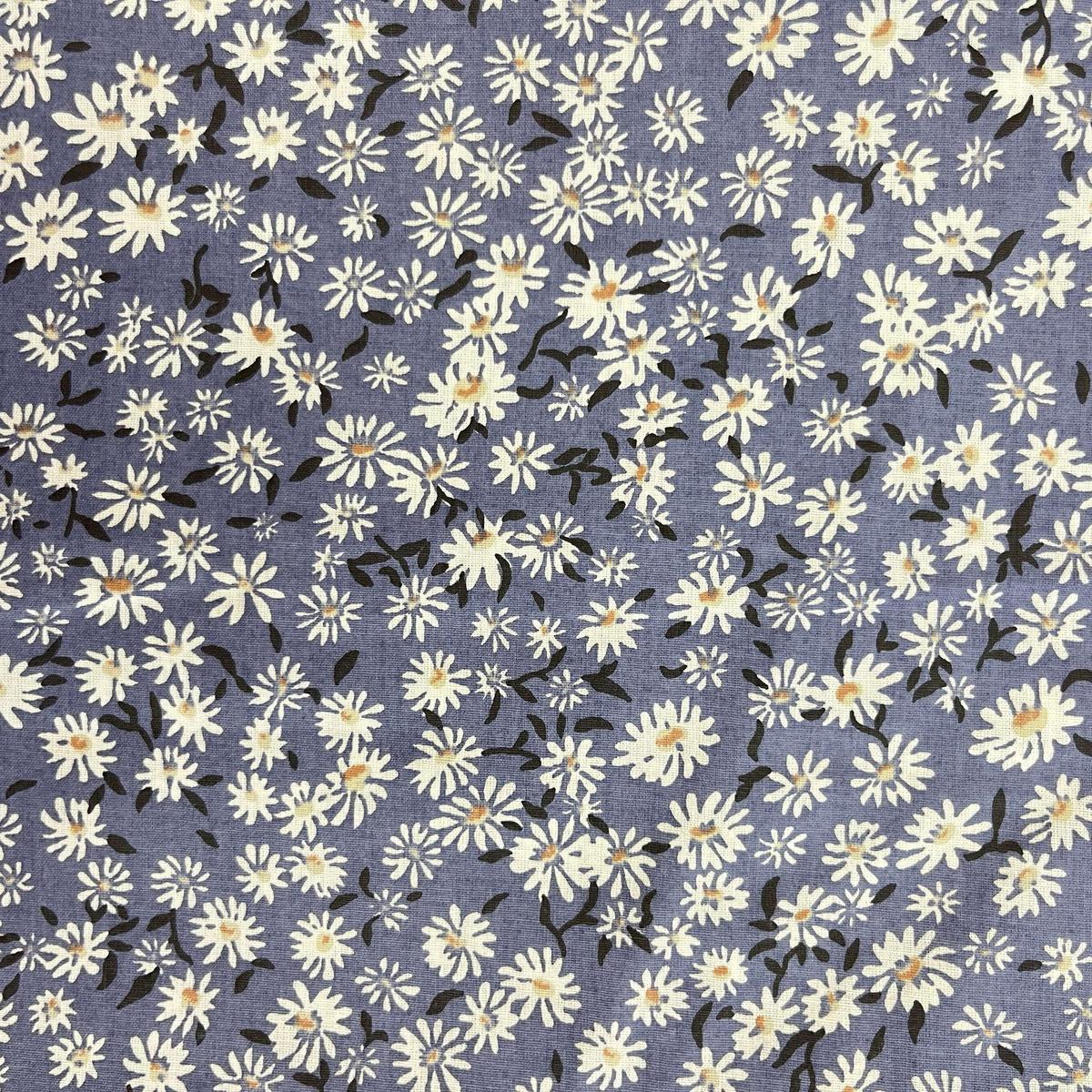 Coupon 100 % Coton 1m x 1m20 - Fleurs Style Liberty Bleu - 7,77 €-Boutique MyTissus Marckolsheim Alsace