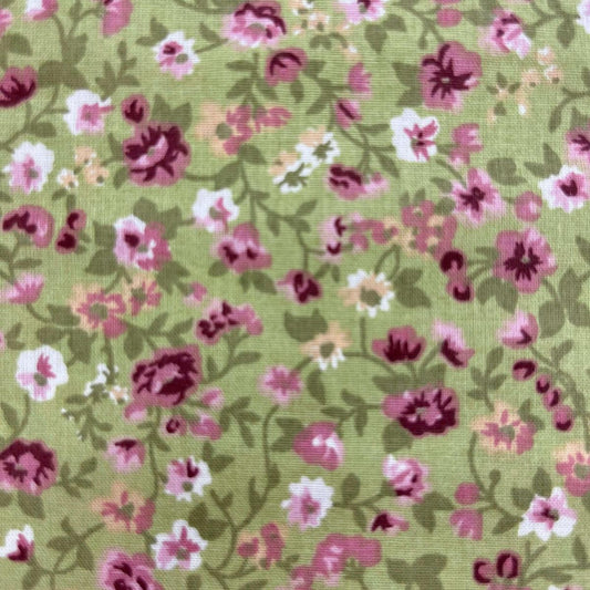 Le Coupon 120x100 Mytissus® - Liberty Fond Vert pour Déco et Mode - Boutique MyTissus Marckolsheim Alsace