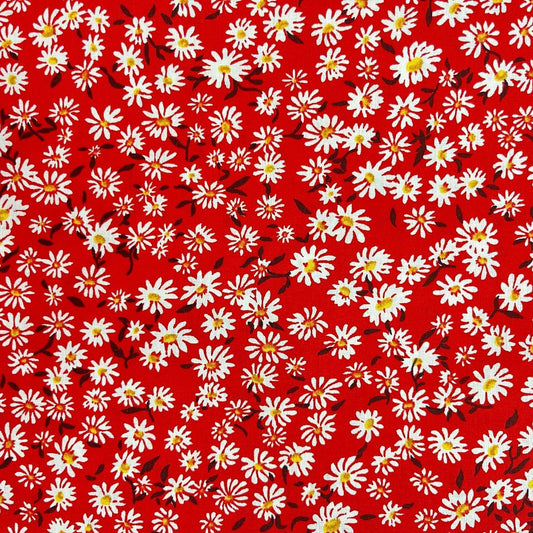 Le Coupon 120x100 Mytissus® - Liberty Rouge pour Déco et Mode - Boutique MyTissus Marckolsheim Alsace