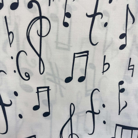 Le Coupon 120x100 Mytissus® - Notes de Musique pour Déco et Mode - Boutique MyTissus Marckolsheim Alsace