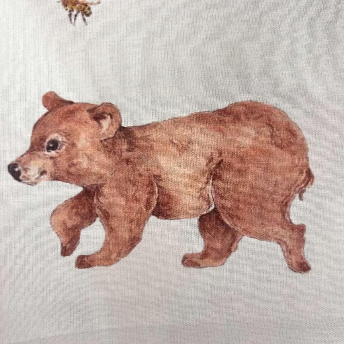 Coupon 100 % Coton 1m x 1m20 - Ours - 7,77 €-Boutique MyTissus Marckolsheim Alsace