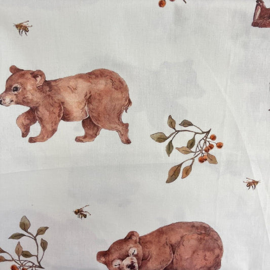 Coupon 100 % Coton 1m x 1m20 - Ours - 7,77 €-Boutique MyTissus Marckolsheim Alsace