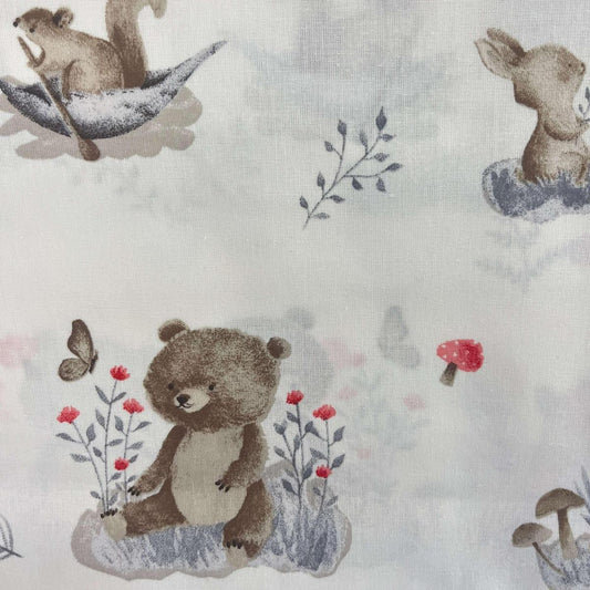 Coupon 100 % Coton 1m x 1m20 - Ours Mignon - 7,77 €-Boutique MyTissus Marckolsheim Alsace