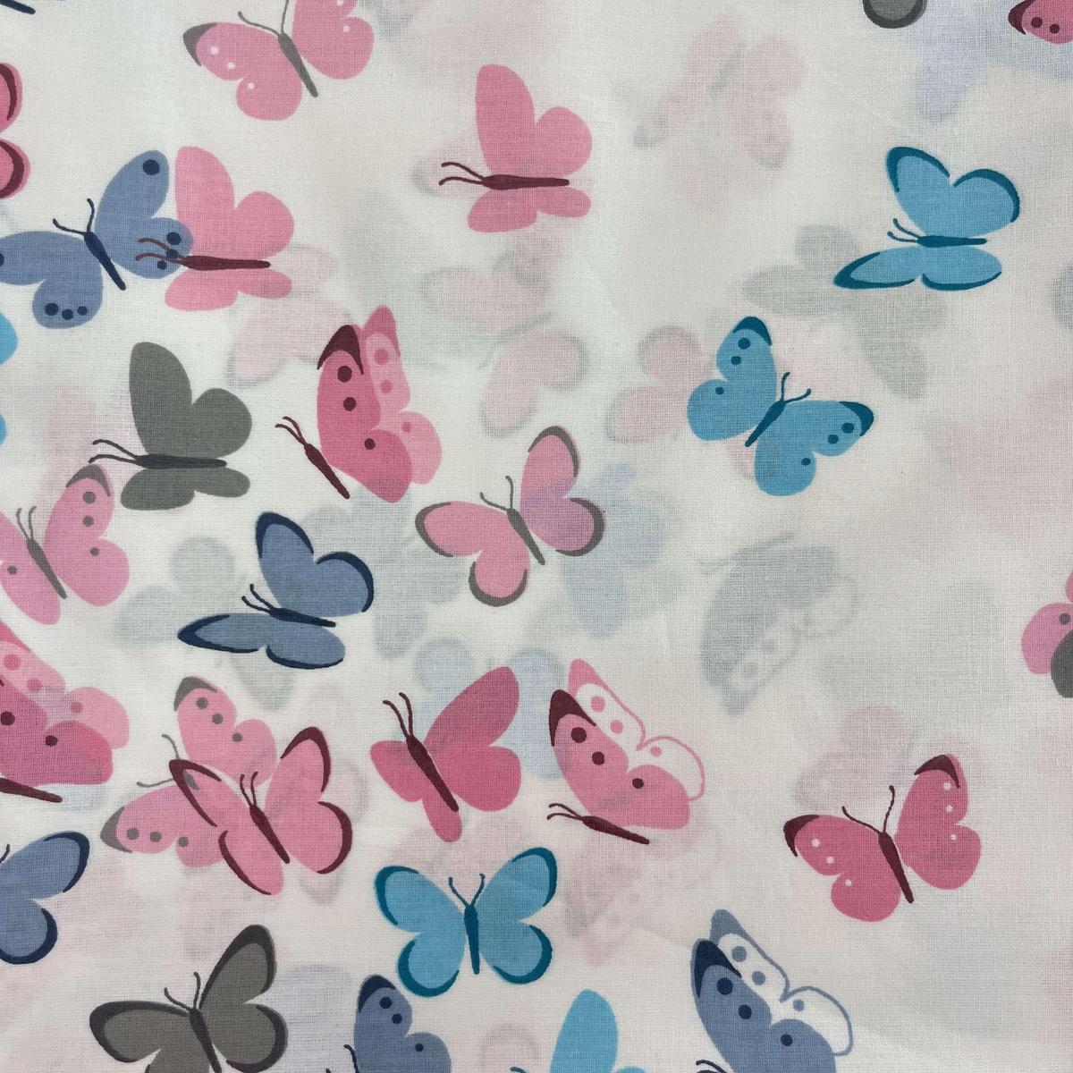 Coupon 100 % Coton 1m x 1m20 - Papillons - 7,77 €-Boutique MyTissus Marckolsheim Alsace