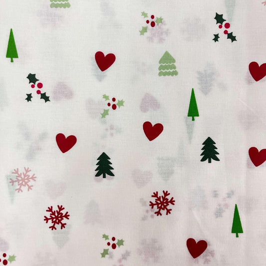 Coupon 100 % Coton 1m x 1m20 - Petits Coeurs - 7,77 €-Boutique MyTissus Marckolsheim Alsace
