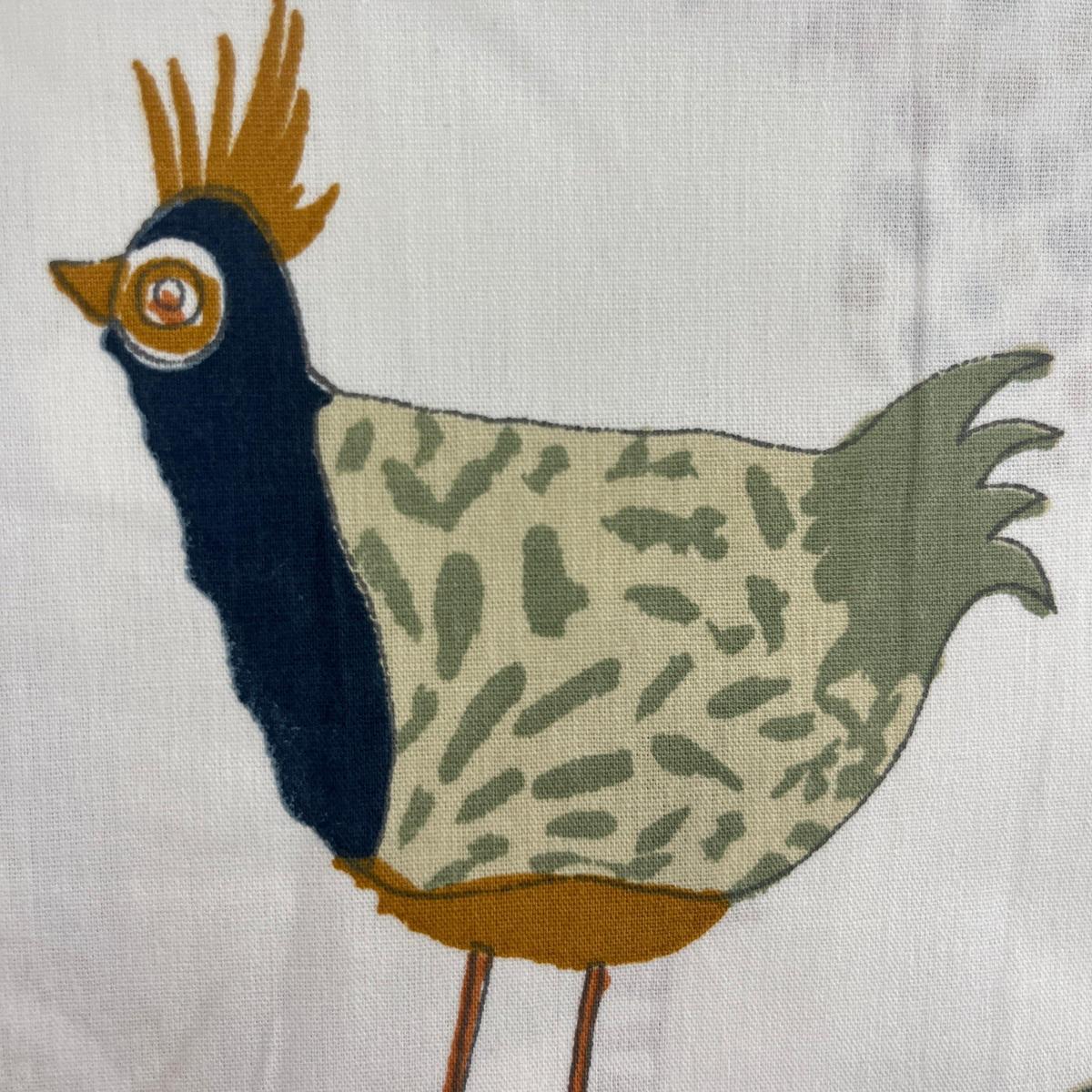 Coupon 100 % Coton 1m x 1m20 - Poules Basse Cour - 7,77 €-Boutique MyTissus Marckolsheim Alsace