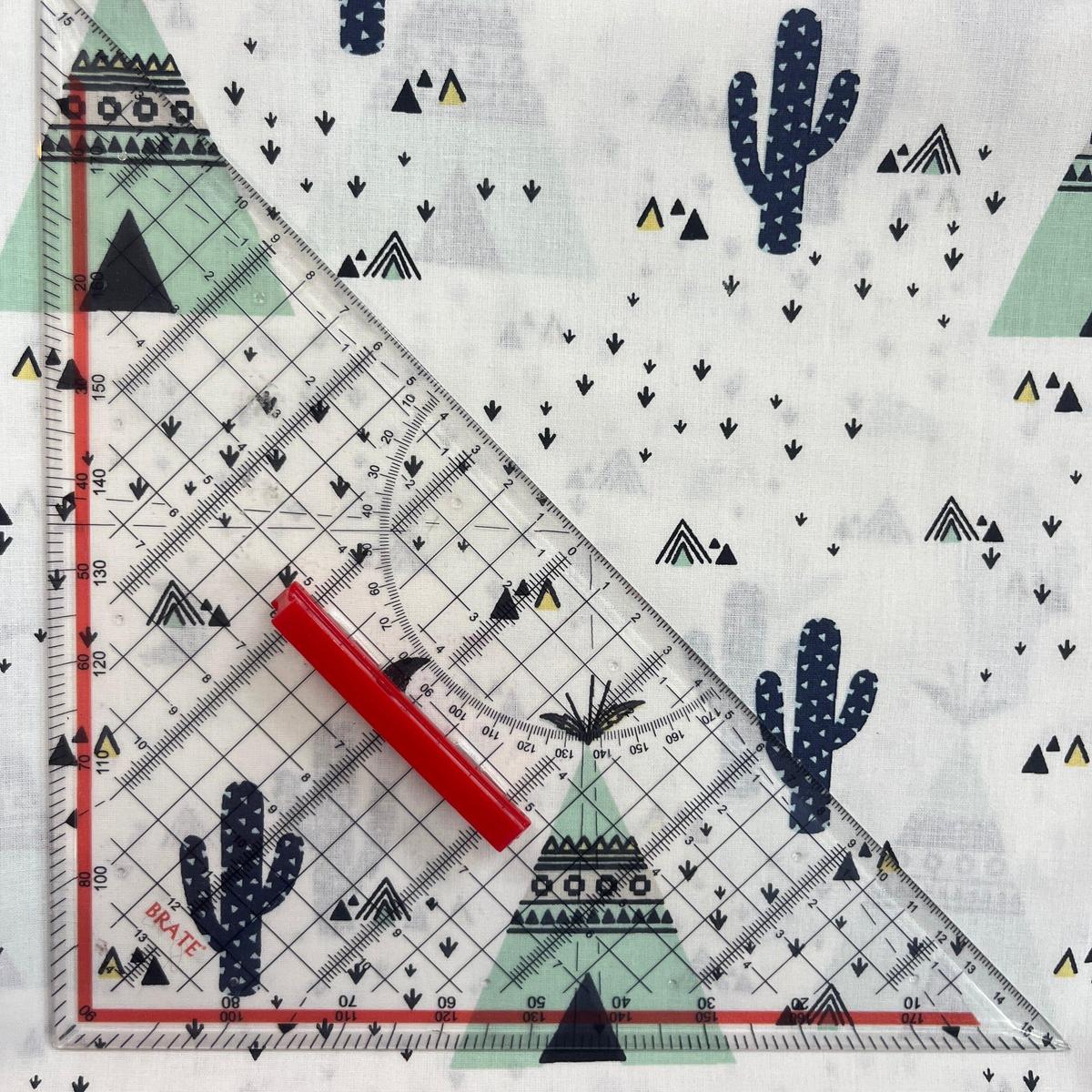 Coupon 100 % Coton 1m x 1m20 - Tipis & Cactus - 7,77 €-Boutique MyTissus Marckolsheim Alsace