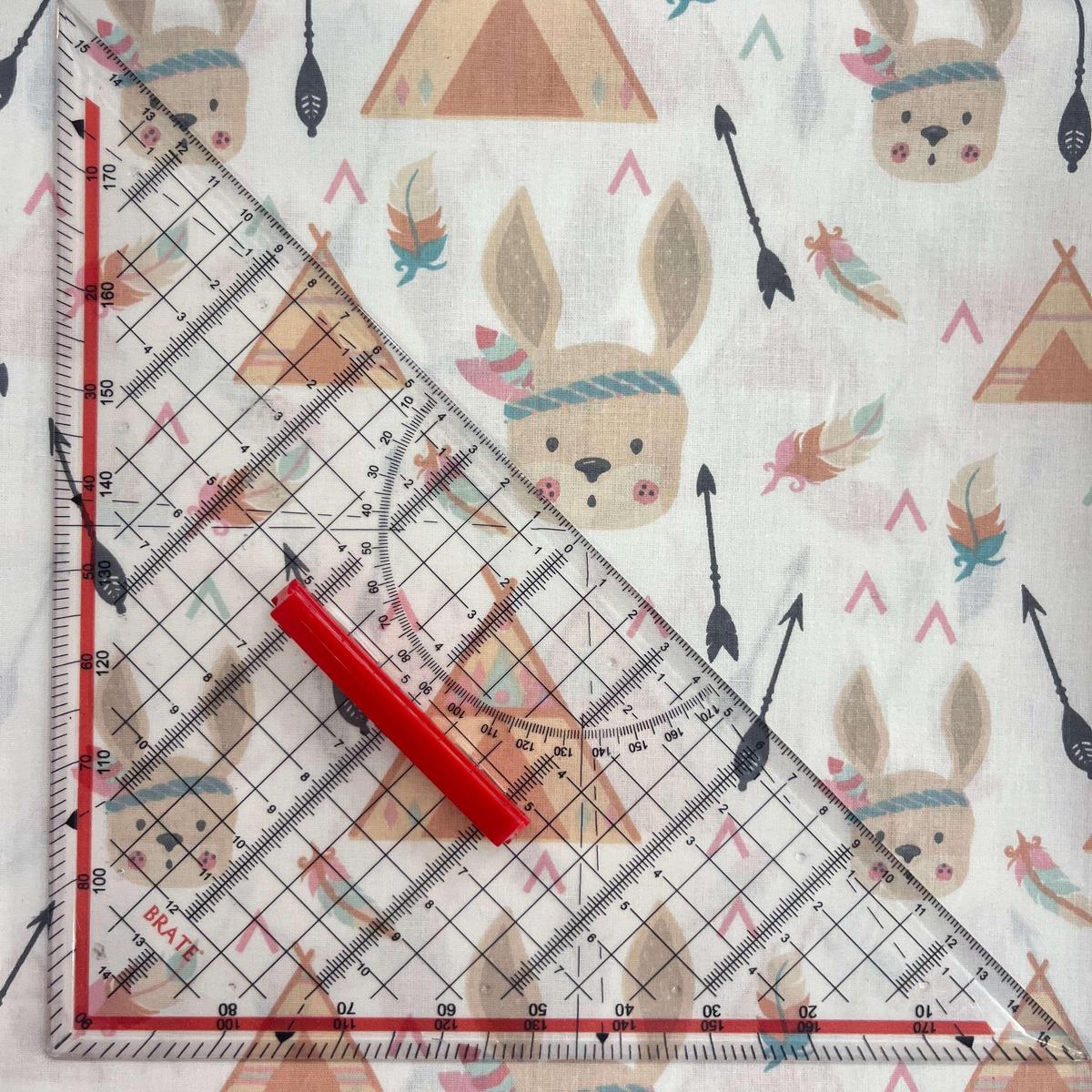 Coupon 100 % Coton 1m x 1m20 - Tipis et Animaux - 7,77 €-Boutique MyTissus Marckolsheim Alsace
