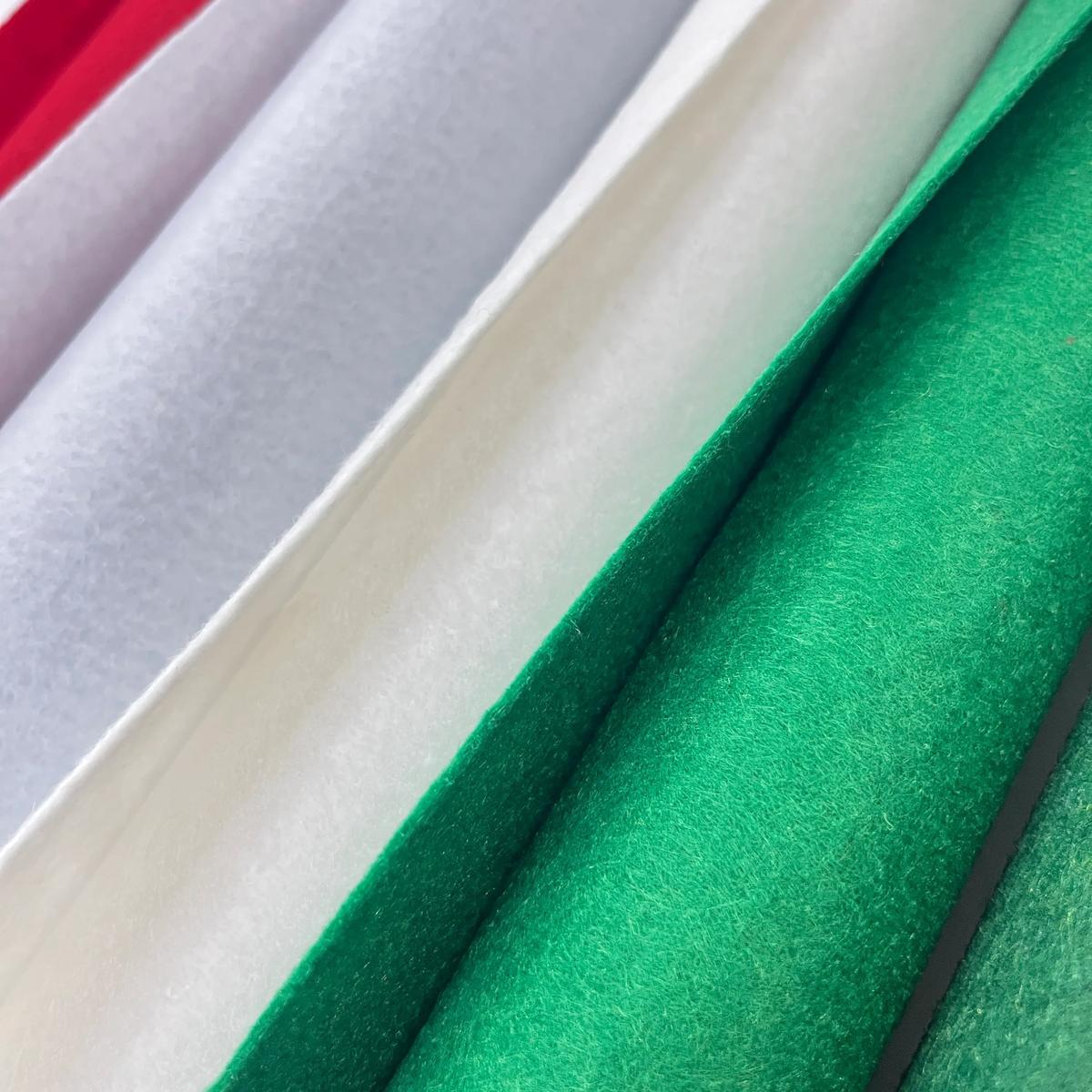 Lot de 5 Coupons de Feutrine Fine 1,5 mm - Couleurs Traditionnelles Noël pour Déco et Mode - Boutique MyTissus Marckolsheim Alsace