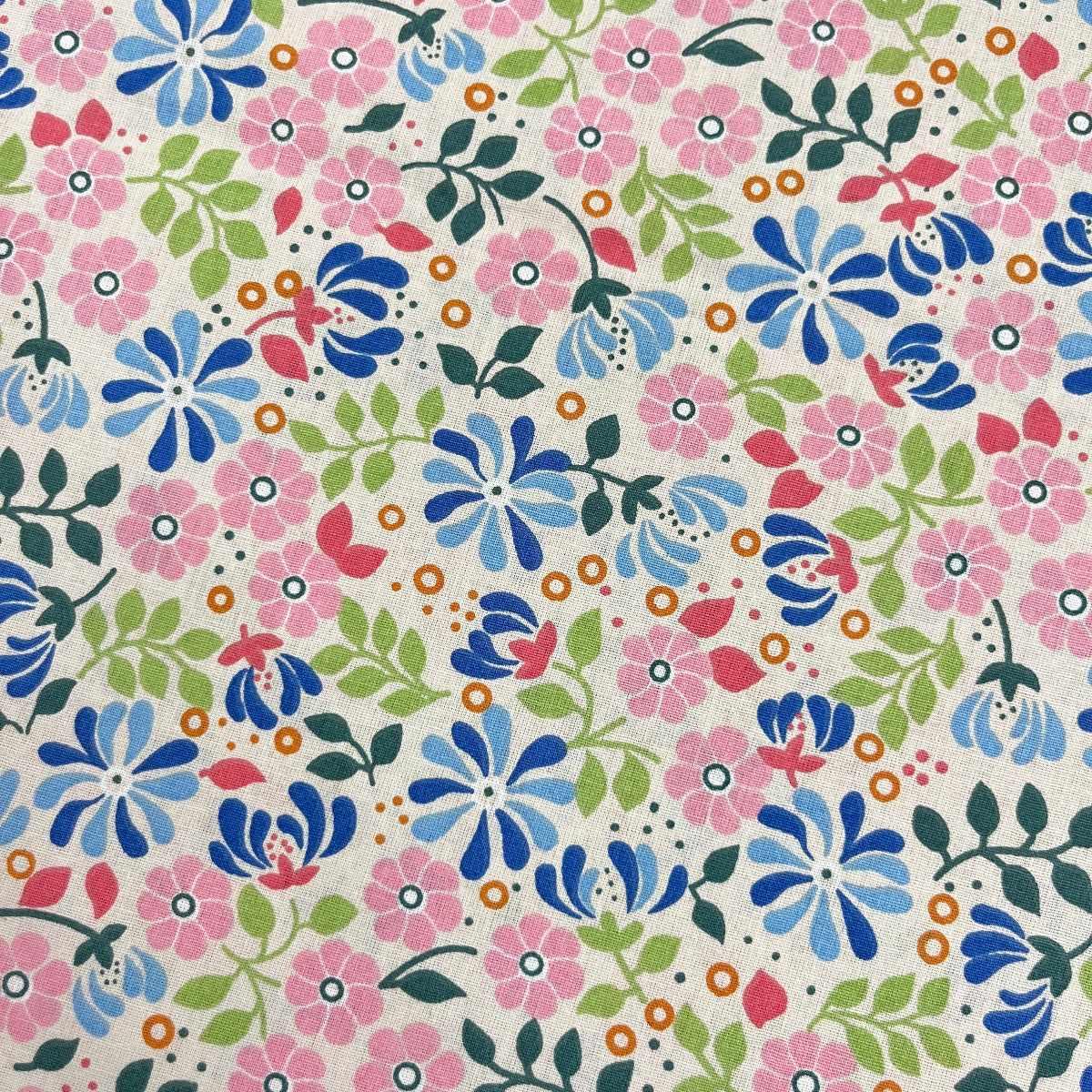 Tissu Popeline de Coton Grande Largeur Oeko Tex Liberty Fleurs Printemps MyTissus Colmar Selestat