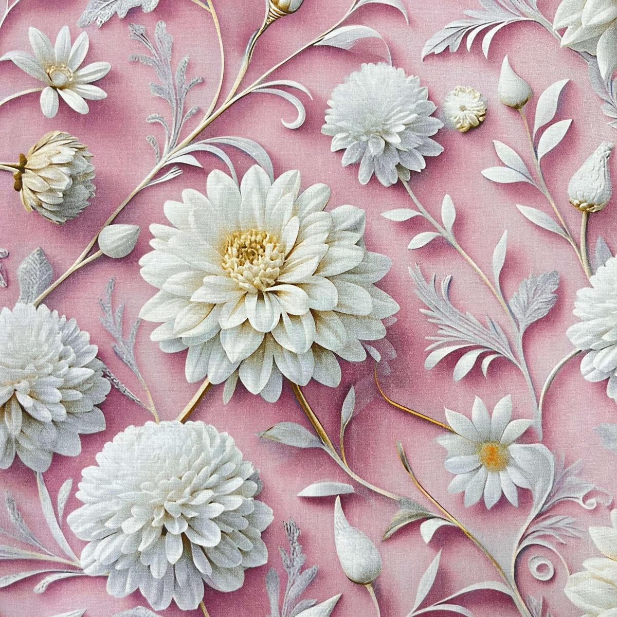 Tissu Coton 3D - Fleurs de Printemps pour Déco et Mode - Boutique MyTissus Marckolsheim Alsace