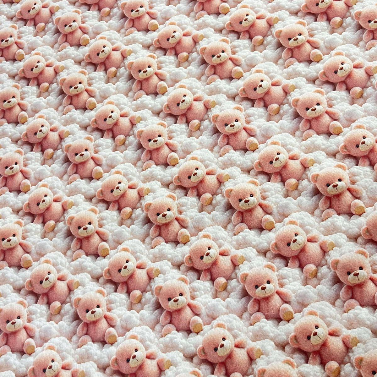 Tissu Coton 3D - Ourson pour Déco et Mode - Boutique MyTissus Marckolsheim Alsace