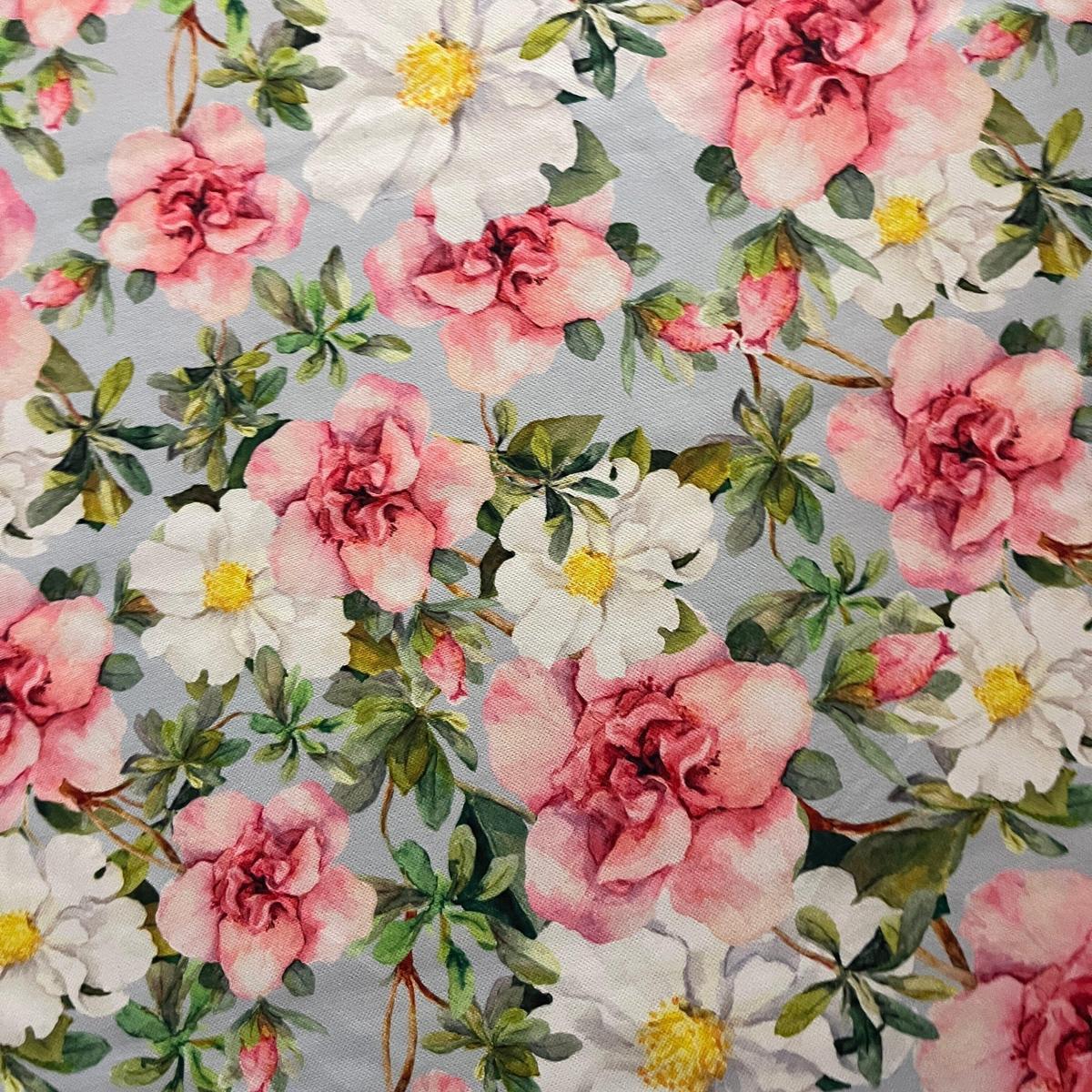 Tissu Impression Numérique - Aquarelle Roses pour Déco et Mode - Boutique MyTissus Marckolsheim Alsace