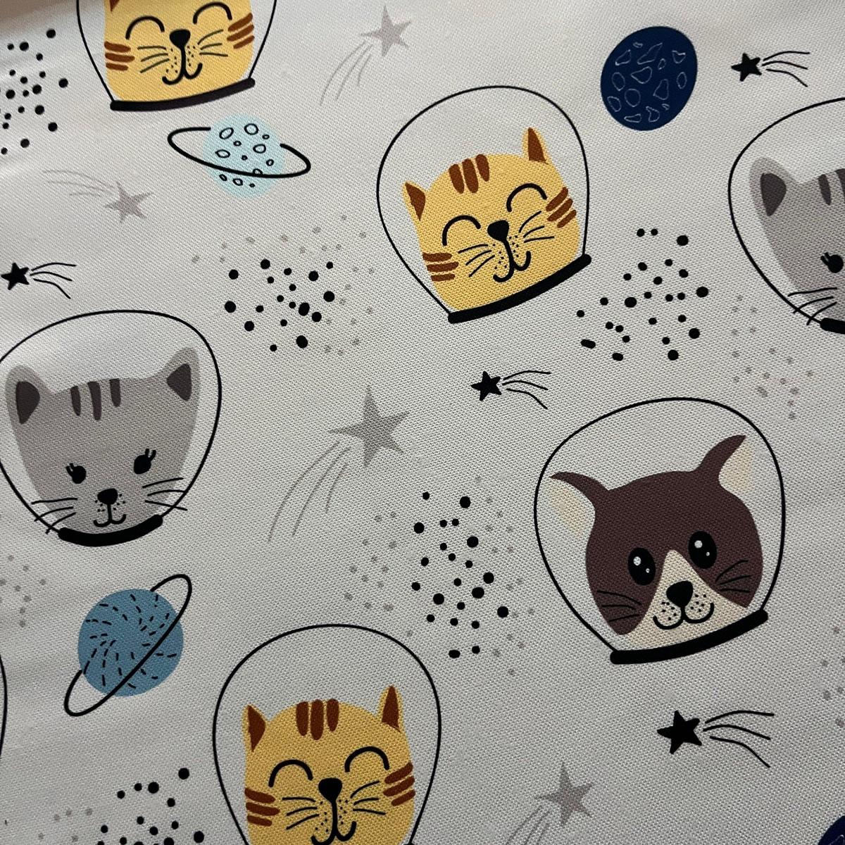 Tissu Impression Numérique - Chat Astronaute Space Cat MyTissus pour Déco et Mode - Boutique MyTissus Marckolsheim Alsace