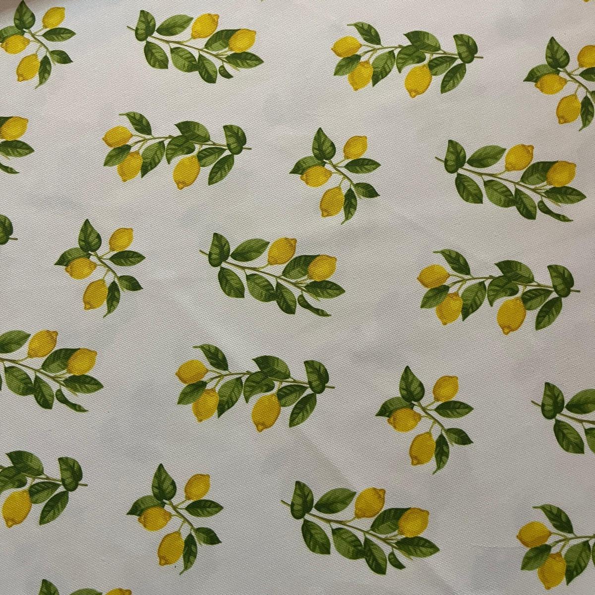 Tissu Impression Numérique - Citrons sur Branches pour Déco et Mode - Boutique MyTissus Marckolsheim Alsace