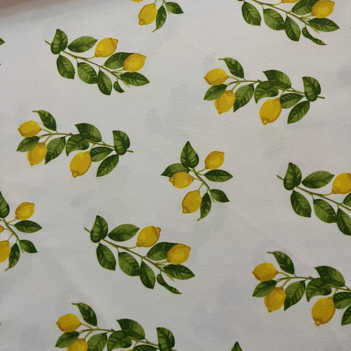 Tissu Impression Numérique - Citrons sur Branches pour Déco et Mode - Boutique MyTissus Marckolsheim Alsace
