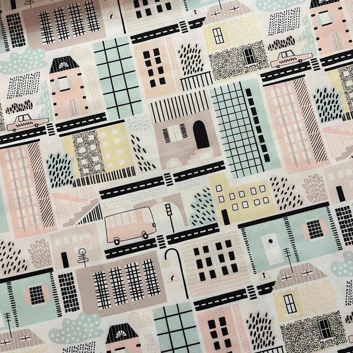Tissu Impression Numérique - City pour Déco et Mode - Boutique MyTissus Marckolsheim Alsace
