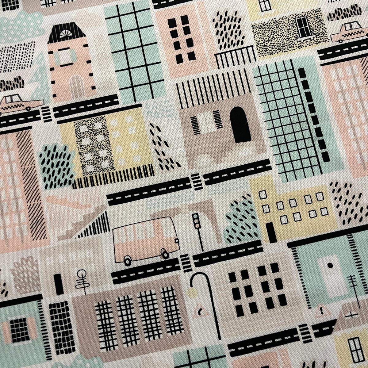 Tissu Impression Numérique - City pour Déco et Mode - Boutique MyTissus Marckolsheim Alsace