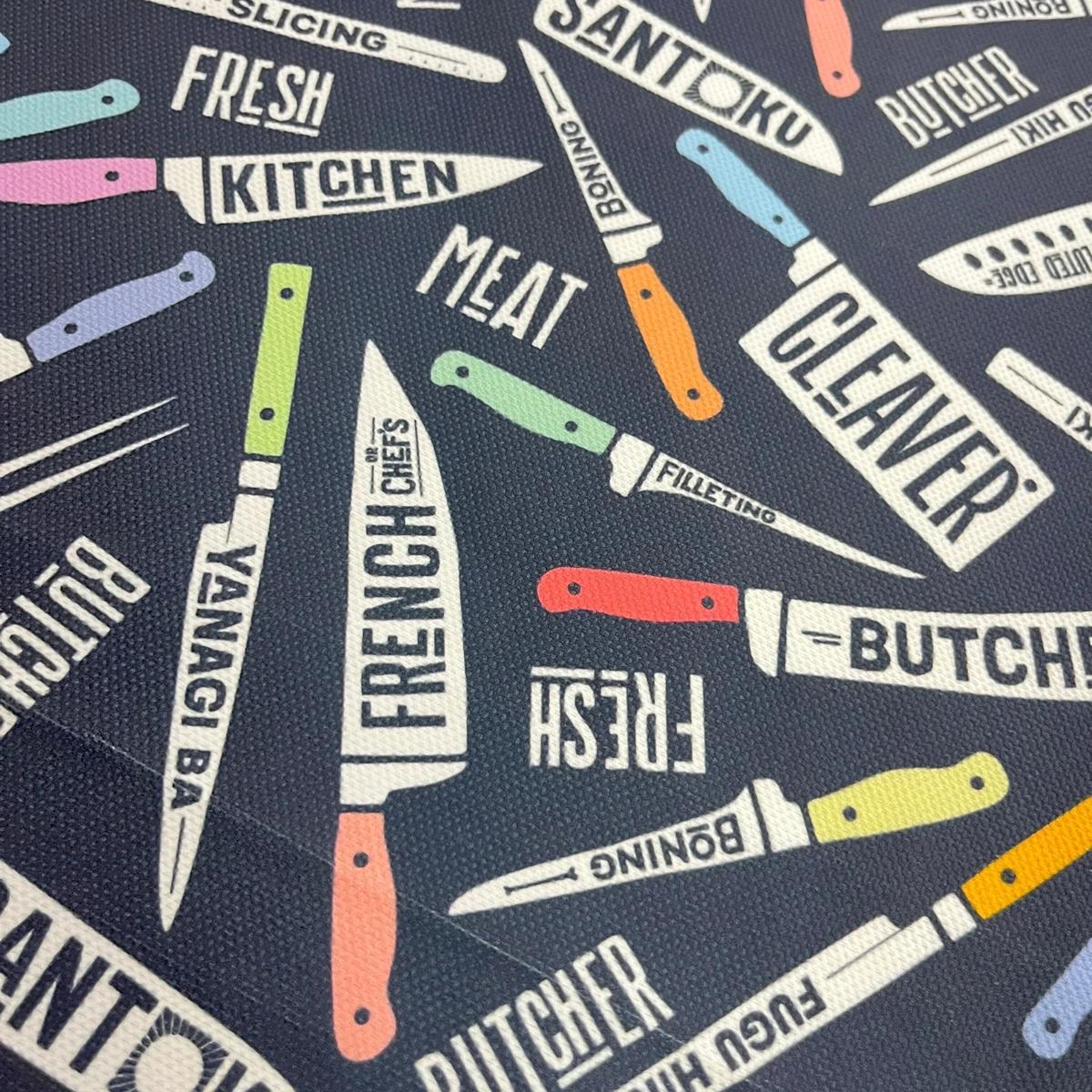 Tissu Impression Numérique - Couteaux Cuisine pour Déco et Mode - Boutique MyTissus Marckolsheim Alsace