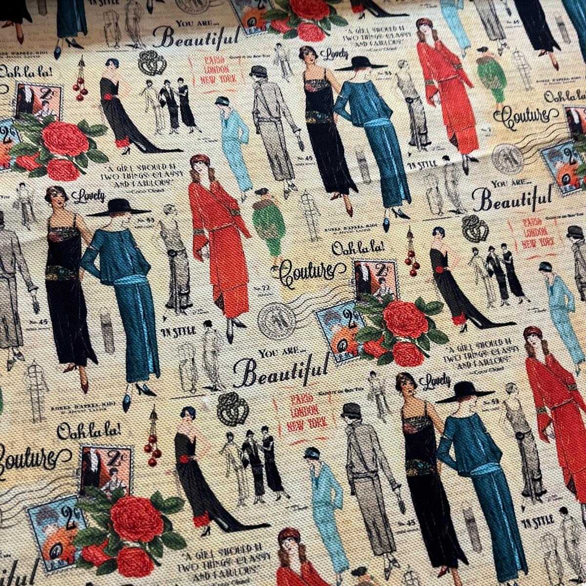 Tissu Impression Numérique Défilé de Mode & Mannequins Haute Couture pour Déco et Mode - Boutique MyTissus Marckolsheim Alsace
