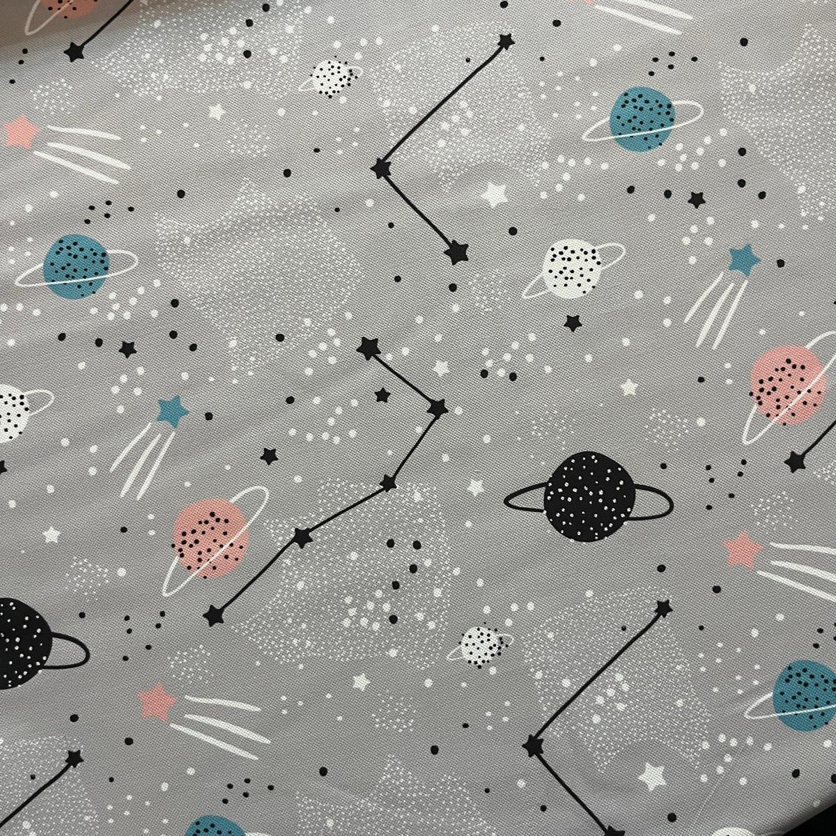 Tissu Impression Numérique - Espace Planètes et Étoiles Filantes MyTissus pour Déco et Mode - Boutique MyTissus Marckolsheim Alsace