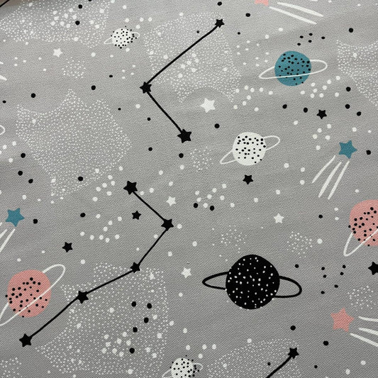 Tissu Impression Numérique - Espace Planètes et Étoiles Filantes MyTissus pour Déco et Mode - Boutique MyTissus Marckolsheim Alsace