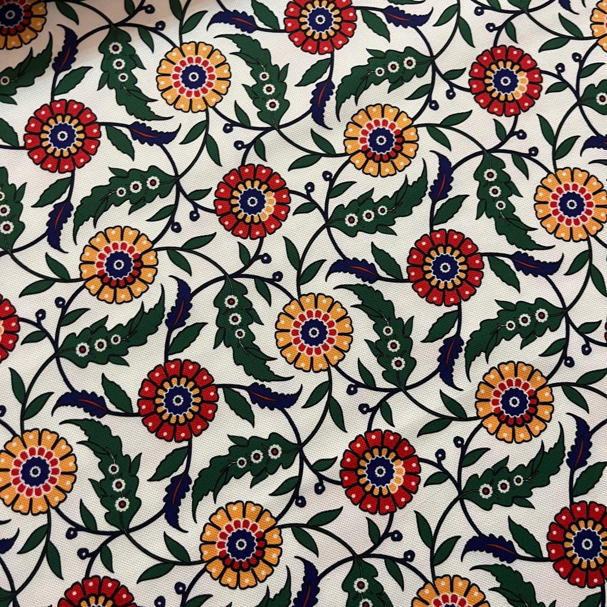 Tissu Impression Numérique - Fleurs Géométriques pour Déco et Mode - Boutique MyTissus Marckolsheim Alsace
