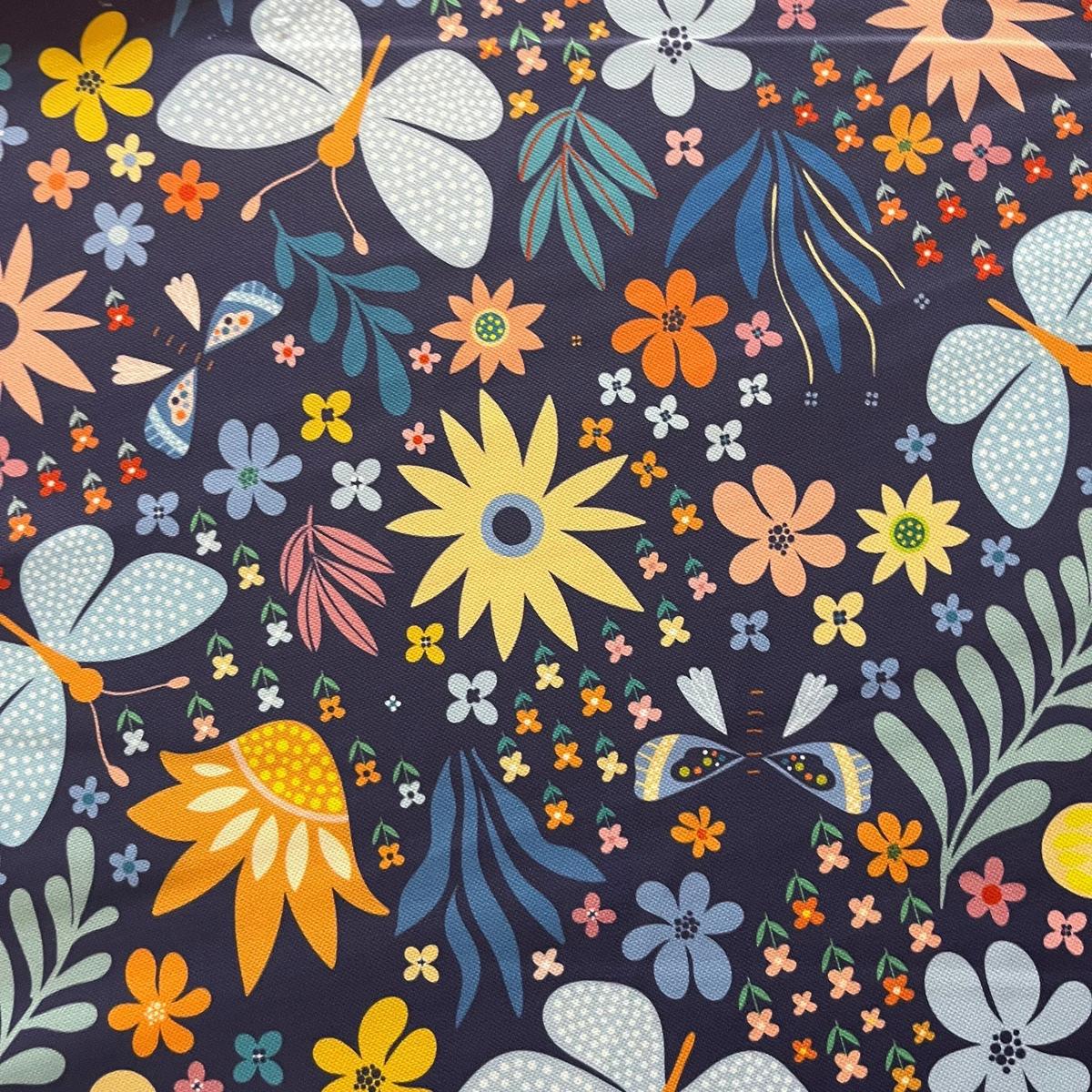 Tissu Impression Numérique - Flower Power Pop Peace & Love MyTissus pour Déco et Mode - Boutique MyTissus Marckolsheim Alsace