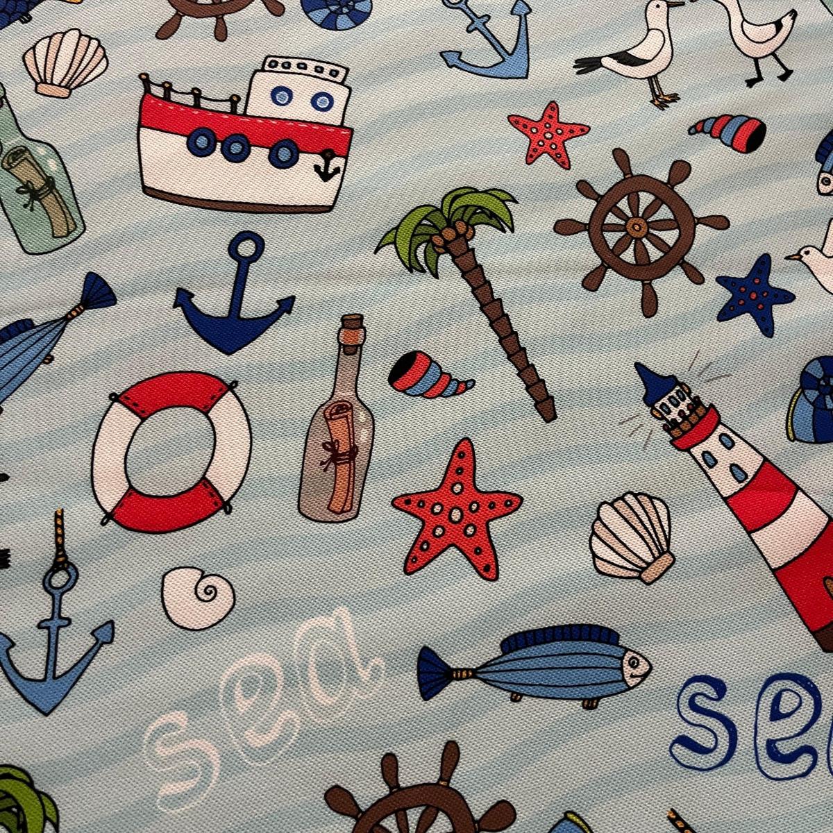 Tissu Impression Numérique - La Mer Rigolo pour Déco et Mode - Boutique MyTissus Marckolsheim Alsace