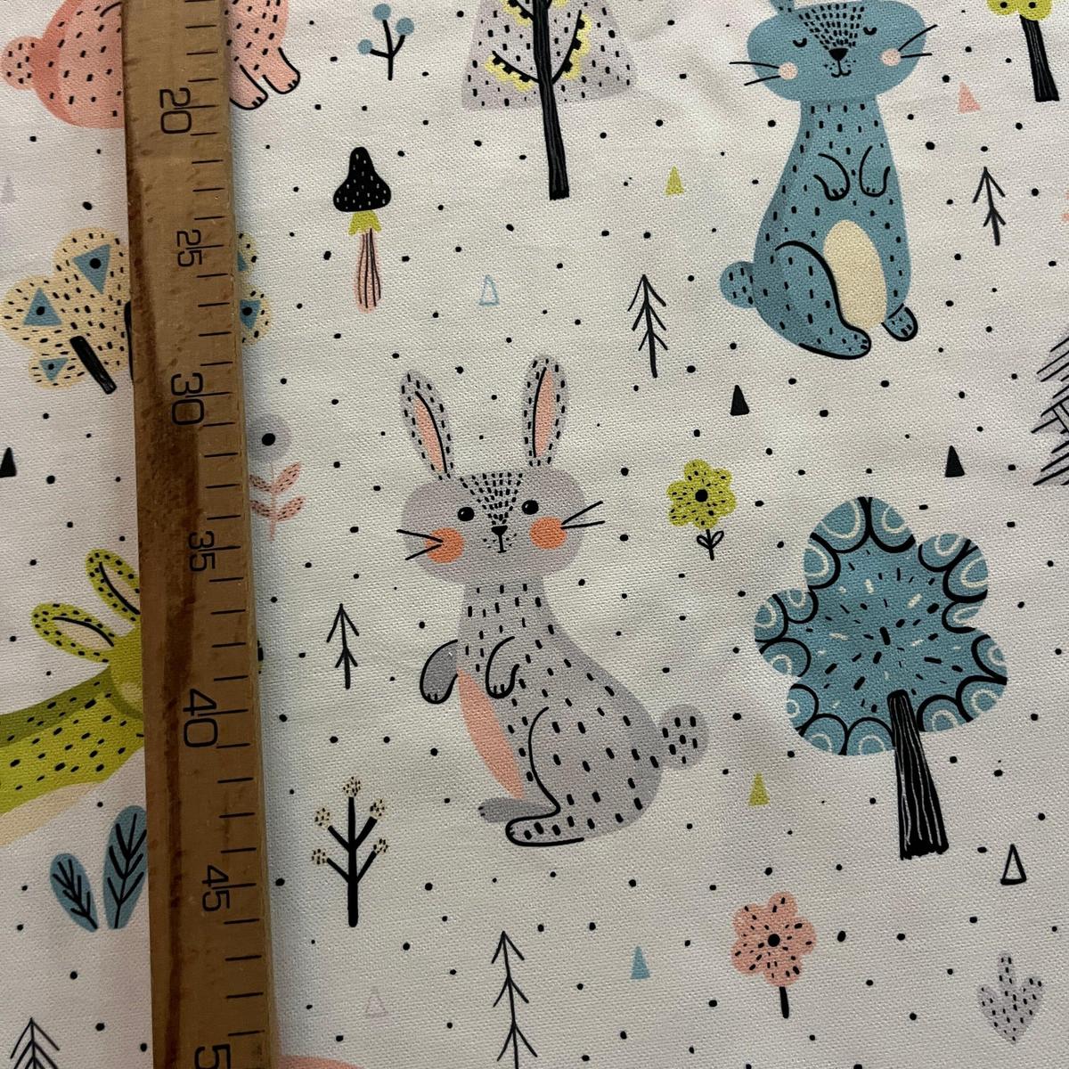 Tissu Impression Numérique - Lapins Mignons pour Déco et Mode - Boutique MyTissus Marckolsheim Alsace