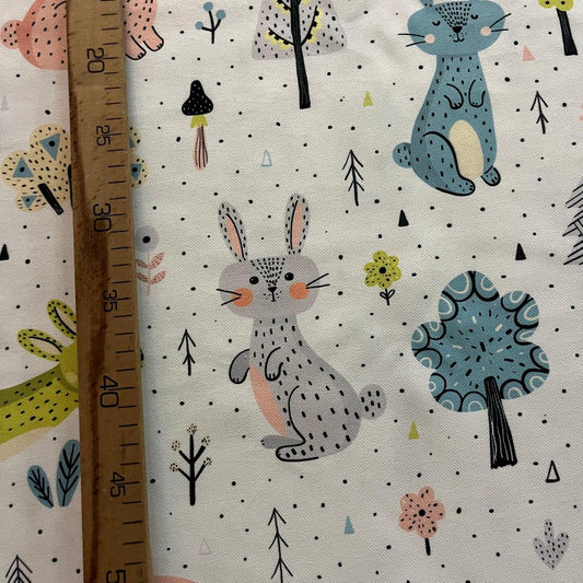 Tissu Impression Numérique - Lapins Mignons pour Déco et Mode - Boutique MyTissus Marckolsheim Alsace