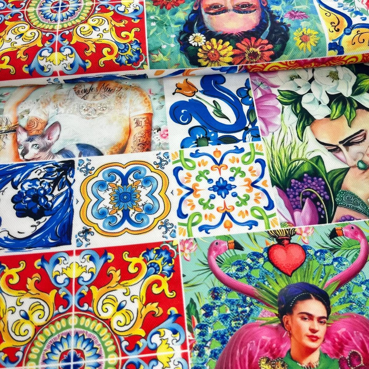 Tissu Impression Numérique - Le Monde de Frida pour Déco et Mode - Boutique MyTissus Marckolsheim Alsace