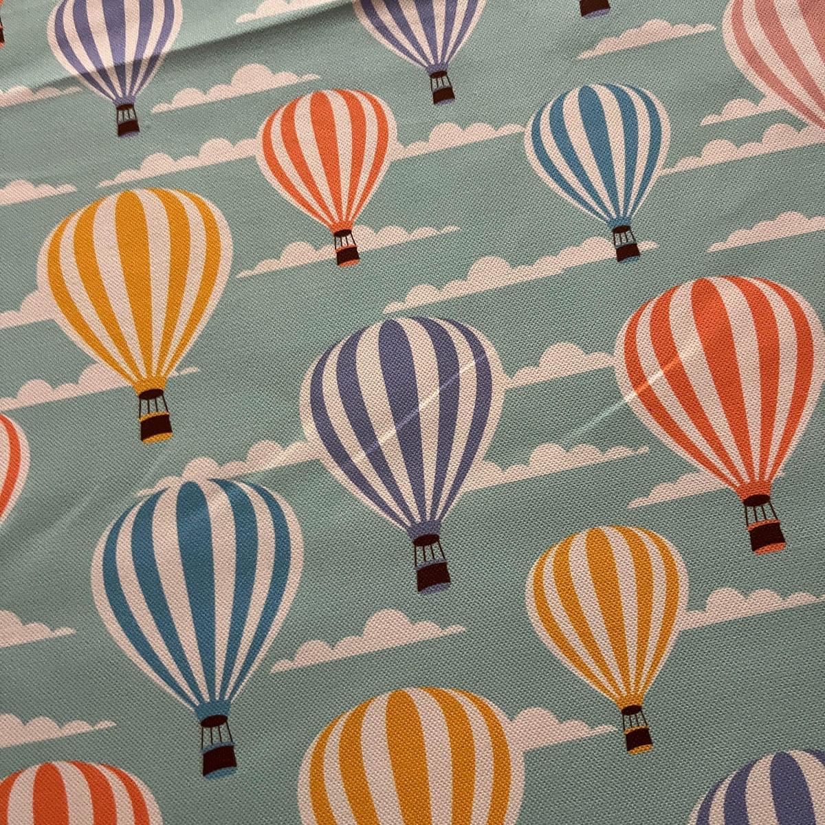 Tissu Impression Numérique "Le Tour du Monde" - Montgolfières & Nuages - MyTissus pour Déco et Mode - Boutique MyTissus Marckolsheim Alsace