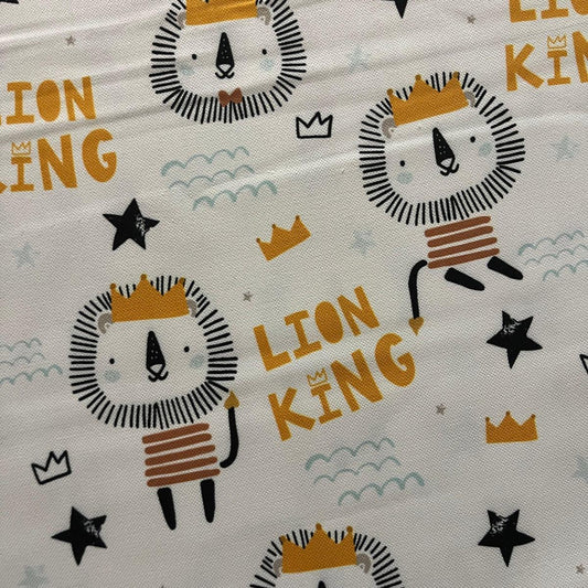 Tissu Impression Numérique "Lion King" - Enfant & Aventure - MyTissus pour Déco et Mode - Boutique MyTissus Marckolsheim Alsace