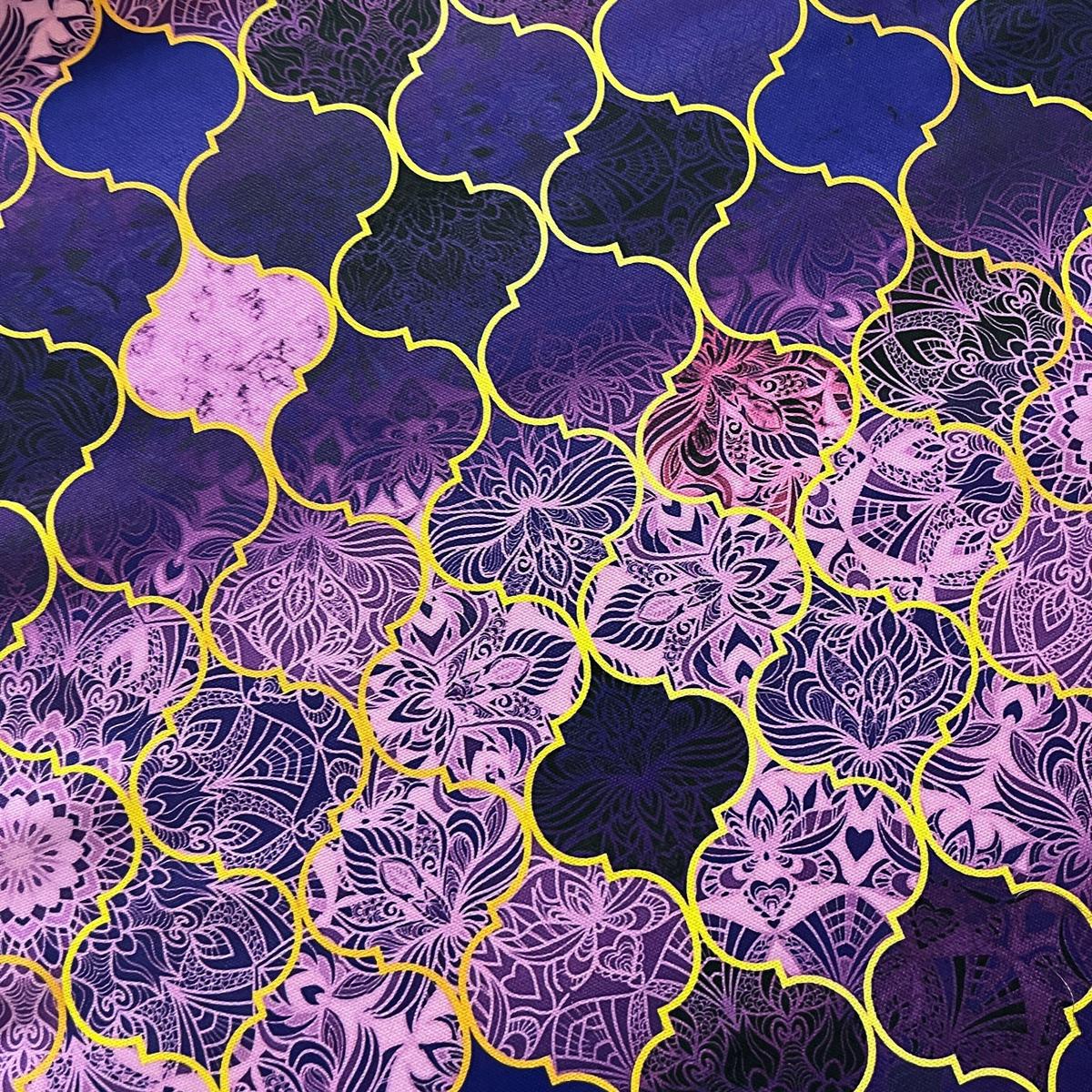 Tissu Impression Numérique - Oriental Purple pour Déco et Mode - Boutique MyTissus Marckolsheim Alsace