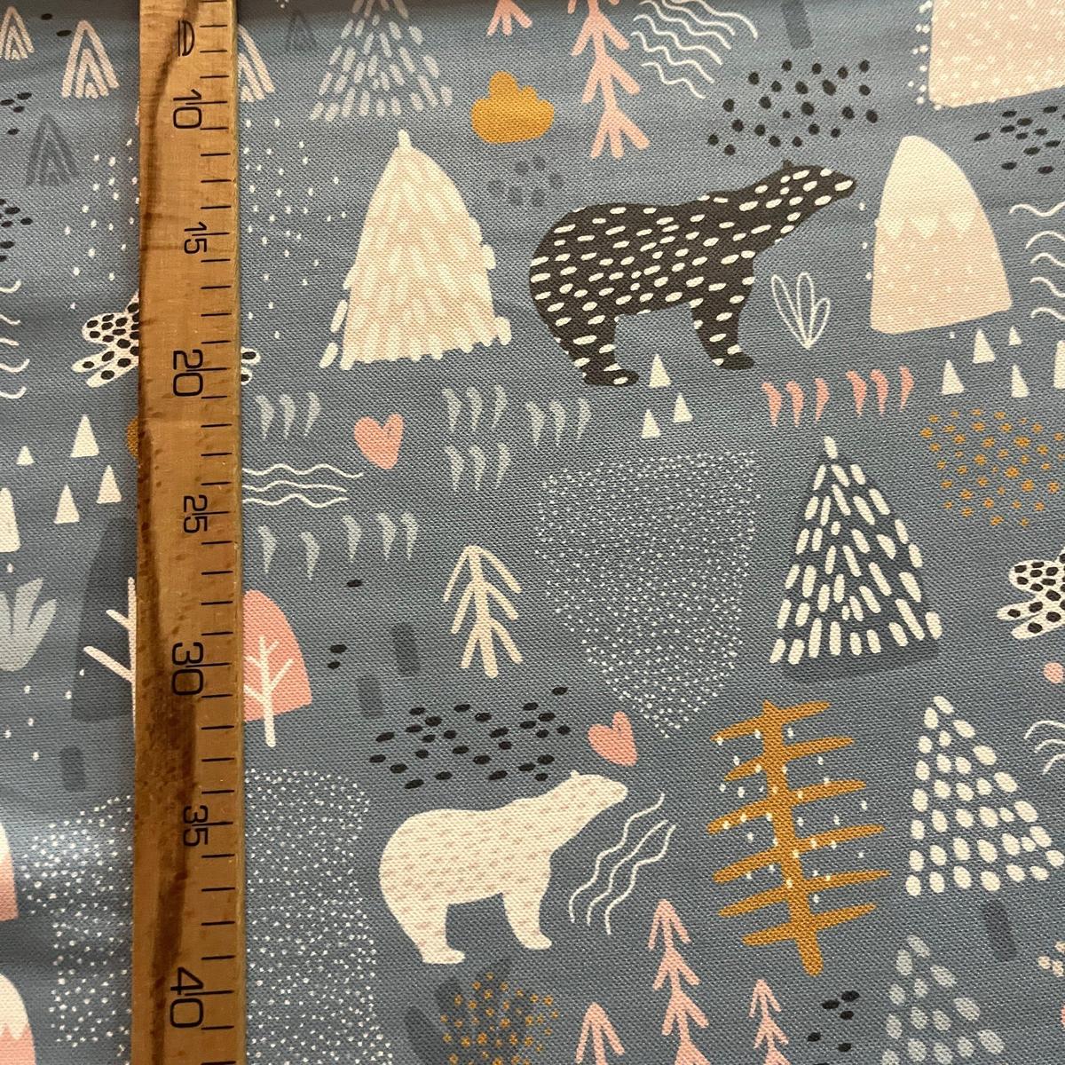 Tissu Impression Numérique Ours Polaires Enfant & Banquise Fond Gris pour Déco et Mode - Boutique MyTissus Marckolsheim Alsace